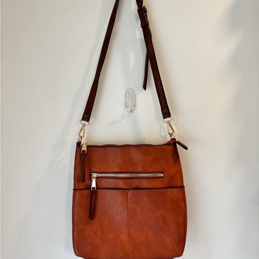 Brown Leather Crossbody Bag
